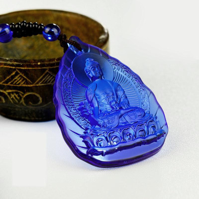 Chuỗi hạt đeo cổ mặt Đức Phật Dược Sư tựa lá đề - CH01