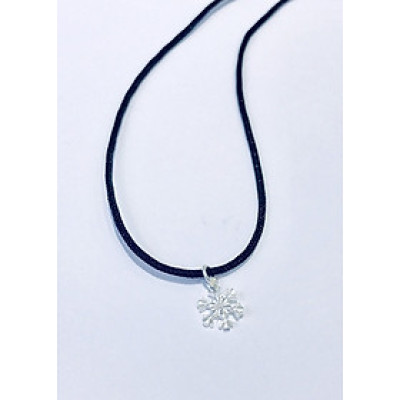 Dây chuyền mặt bạc hình hoa tuyết noel an lành - Ngọc Quý Gemstones