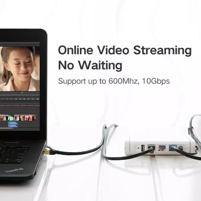 Ugreen UG11270NW107TK 3M màu Đen Cáp mạng LAN CAT7 STP chống nhiễu - HÀNG CHÍNH HÃNG