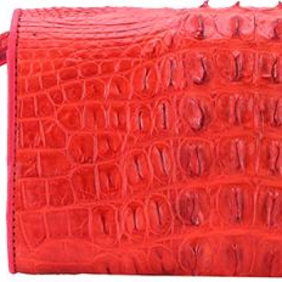 Ví Nữ Da Cá Sấu 3 Gấp Gai Huy Hoàng HT3290 (19 x 10.5 cm) - Đỏ