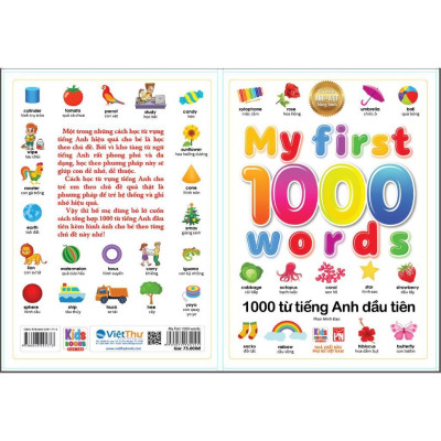 Sách - Từ Điển Anh - Việt Cho Bé - My First 1000 Words - 1000 Từ Tiếng Anh Đầu Tiên - Bìa Mềm - Việt Thư
