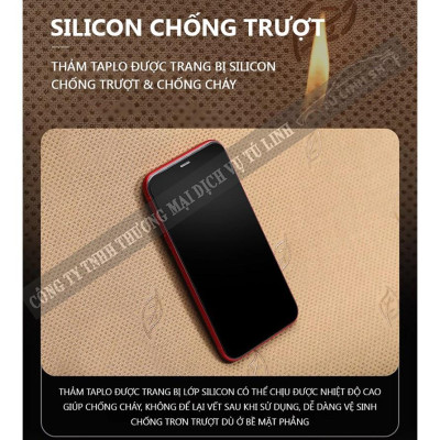 Thảm taplo chống nóng xe Mazda 3 2016-2023 chất liệu nhung, da cao cấp có chống trượt phía sau