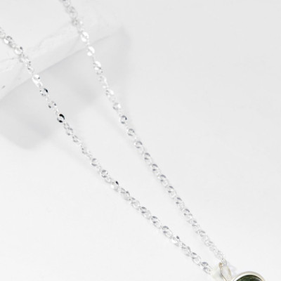 Mặt Dây Chuyền Phong Thủy Đá Thạch Anh Tóc Xanh 1 Hạt Tặng Dây Chuyền Bạc (8mm) Mệnh Mộc, Hỏa Ngọc Quý Gemstones