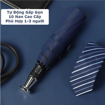Ô dù tự động đóng mở 2 chiều chống tia UV, ô che mưa che nắng 10 nan cầm tay gấp gọn chống thấm hiệu quả - R