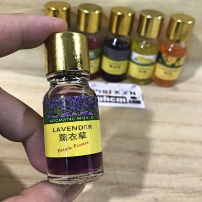 Chai Tinh Dầu Nước Hoa Xe Hơi 10ml Mùi Thơm Dễ Chịu, Chống Say Xe, Khử Mùi Hôi Xe Hiệu Quả (Vàng)