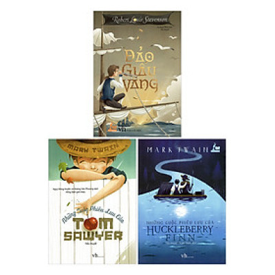 Combo Huckleberry Finn - Tom Sawyer - Đảo Giấu Vàng (Tái Bản)