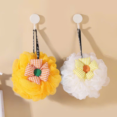 Combo 2 Bông Tắm Hình Hoa Sọc Caro Tạo Bọt Chất Liệu Lưới Tròn Mềm Mại - Giao màu ngẫu nhiên