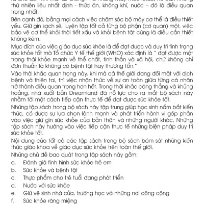 Kiến Thức Và Kỹ Năng Dành Cho Học Sinh - Sức Khoẻ Và Bệnh Thường Gặp 