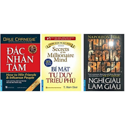 Combo 3 Cuốn Đắc Nhân Tâm - Bí Mật Tư Duy Triệu Phú - Nghĩ Giàu Và Làm Giàu