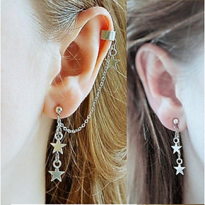 Bông tai dáng dây chuyền chế tác thủ công tinh tế đẳng cấp 1 đôi