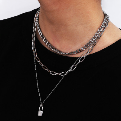 Vòng cổ titan ổ khoá unisex