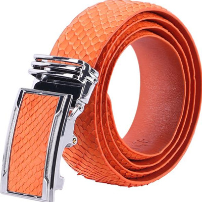 Thắt Lưng Nam Da Trăn Bản Lớn Huy Hoàng HT4357 - Cam