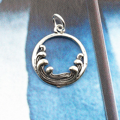 Combo 2 cái charm bạc treo núi và biển - Ngọc Quý Gemstones