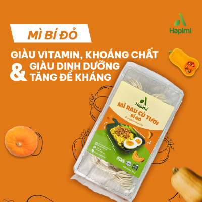 Mì Bí Đỏ Hapimi 180g - Thực Phẩm Bổ Sung Dinh Dưỡng Cho Cả Gia Đình, Ăn Chay, Healthy, Eatclean