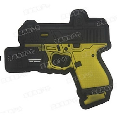 Patch nhựa PVC velcro súng ngắn dán ba lô, nón , quần áo , túi xách