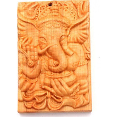 Mặt gỗ hoàng đàn khắc hình thần Ganesha MG97