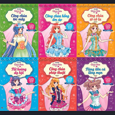Bộ sách Dán hình công chúa (6 cuốn)