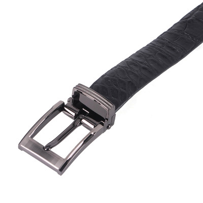 HJ5214-15-16-17 - Dây thắt lưng nữ da cá sấu Huy Hoàng nguyên con bụng 2,5P màu đen, nâu đỏ, vàng bò, nâu đất