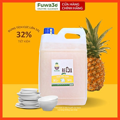 [Can 10L tiết kiệm] Nước rửa chén hữu cơ enzyme sinh học dứa Fuwa3e 10L