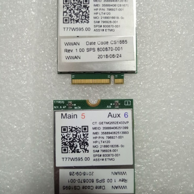 Card WWAN 4G HP lt4120 - dùng cho laptop HP 820 G3,840 G3, 850 G3,Folio 1040 G3, Zbook 14,15,17 (G3,G4) - Hàng chính hãng