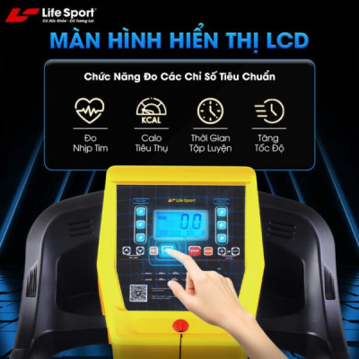 Máy Chạy Bộ Lifesport LS-4000 Plus, Máy Chạy Bộ Có Thảm Chạy Rộng Khả Năng Giảm Sóc Tuyệt Vời, Có Thế Tự Nâng Dốc