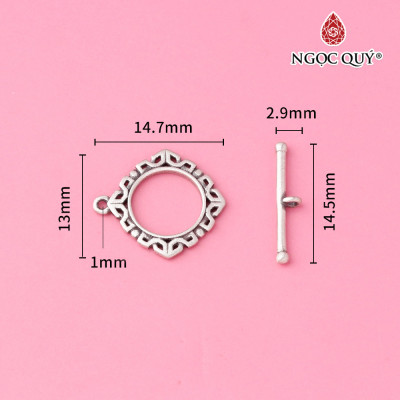Charm bạc khóa nhiều họa tiết - Ngọc Quý Gemstones