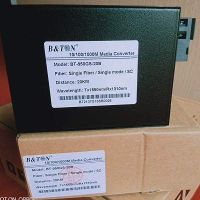 Convector 1 sợi SC singlemode 1G- 20km -1550/1310nm-mã BT-950GS-20B. Hàng chính hãng