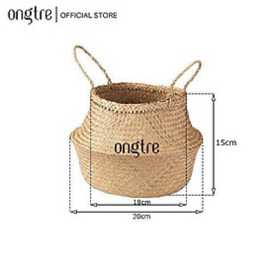 Giỏ cói trồng cây ONGTRE /đựng quần áo/decor tự nhiên có quai/giỏ cói đựng đồ nhiều kích thước 
