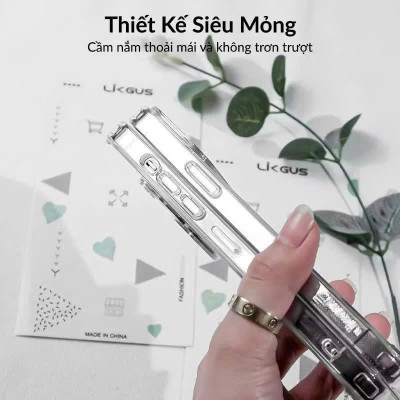Ốp lưng cho iPhone 16 ProMax / 15Promax / 14 promax/ 13 promax/ 12 promax/ 11 promax/ Xsmax/ XS/ 8plus/ 7plus trong suốt chống ố vàng, chống sốc đệm khí cao cấp - hàng chính hãng