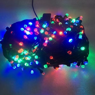 CUỘN DÂY ĐÈN LED TRANG TRÍ BÓNG KIM CƯƠNG NHẤP NHÁY NHIỀU MÀU SẮC CỰC ĐẸP DÀI 40M 