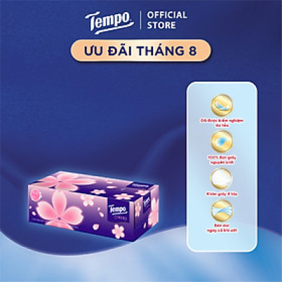 [COMBO 2 HỘP] Khăn giấy hộp rút cao cấp Tempo - 3 lớp bền dai, không kích ứng da - Thương hiệu Đức, Riêng Hương Gỗ Táo