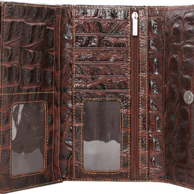 Ví Nữ Huy Hoàng HT3154 (9.5 x 19 cm) - Nâu Đỏ