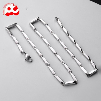 Dây chuyền cao cấp đẹp nam titanthép không gỉ hỏa tiển trangsucpt kích cỡ 4mm màu trắng PTDCNA14