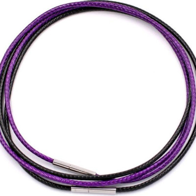 Combo 2 sợi dây vòng cổ cao su - đen + tím DCSEI1