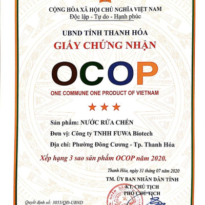 Nước rửa chén hữu cơ enzyme sinh học dứa Fuwa3e 3.8L 