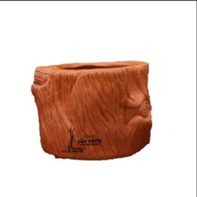 Chậu Trồng Cây Gốm Đất Nung (Terracotta) HÌNH GỐC CÂY ĐỨNG 14x13cm