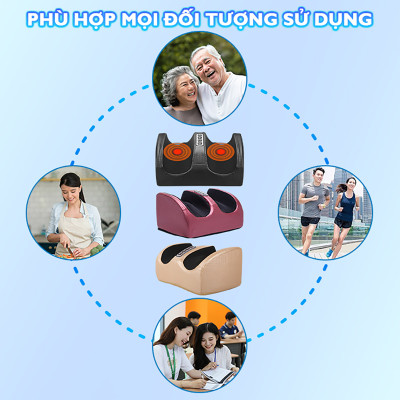 Máy massage lòng bàn chân, matxa bắp chân Nikio NK-182, mát xa bi xoay 360 độ và nhiệt hồng ngoại