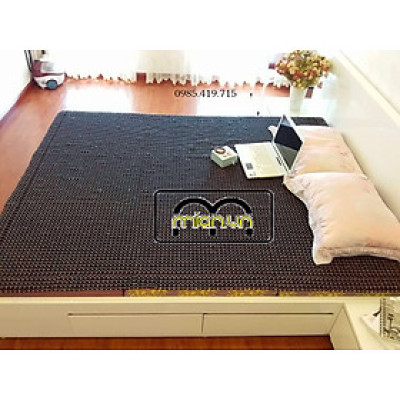 Chiếu Hạt Gỗ Mun kích thước 2,2mx2m - Chiếu gỗ Mian ( video , hình thật )