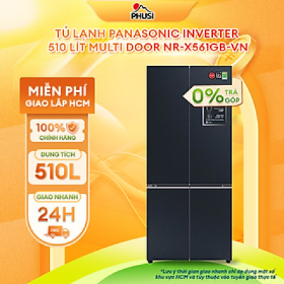 Tủ lạnh Panasonic Inverter 510 lít Multi Door NR-X561GB-VN - Hàng Chính Hãng, Mới 100% 
