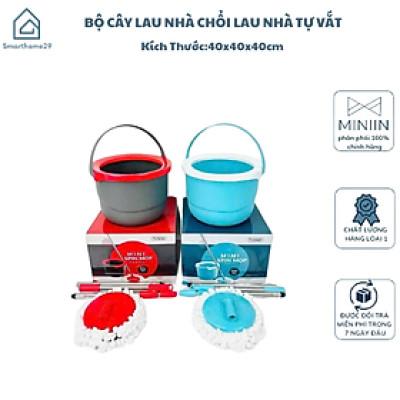 Bộ Cây Lau Nhà Chổi Lau Nhà Tự Vắt Hàn Quốc Cao Cấp - Tặng Kèm 2 Bông Lau - HÀNG CHÍNH HÃNG MINIIN