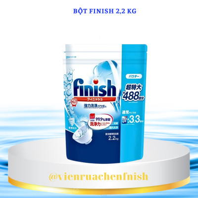 Combo Bột rửa bát Finish 2.2kg + Muối Finish 1.2kg