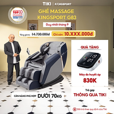 Ghế massage KINGSPORT G83 hệ thống con lăn hiện đại, con lăn lòng bàn chân 3 cấp độ, nhiệt hồng ngoại kép