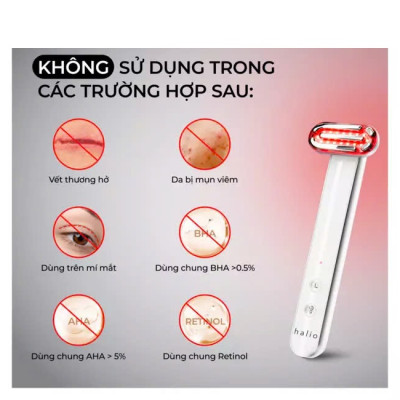 Máy Ánh Sáng Đỏ Giúp Trẻ Hoá Da Halio Red Light Therapy Device 3 in 1 - Hàng Chính Hãng