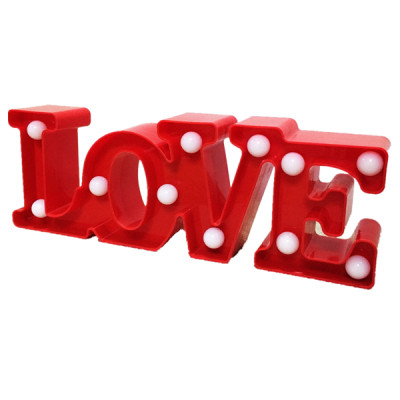 Đèn Led 3D trang trí chữ LOVE - Màu Đỏ