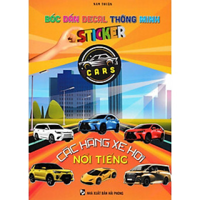 Sách - Bóc Dán Decal Thông Minh Sticker - Các Hãng Xe Hơi Nổi Tiếng - Hồng Ân