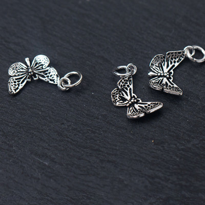 Combo 2 cái charm bạc hình con bướm mặt treo - Ngọc Quý Gemstones