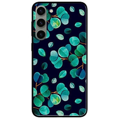 Ốp lưng dành cho Samsung S23 - S23 Plus - S23 Ultra - A34 5G - A54 5G mẫu Hoạ Tiết Lá Cây Nền Đen