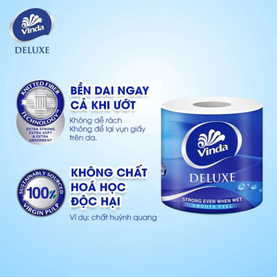 Combo 2 Lốc Giấy Vệ Sinh Cao Cấp Vinda 3 Lớp - Deluxe