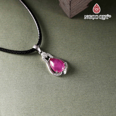 Dây chuyền Giọt nước Ruby 18x11mm - Ngọc Quý Gemstones