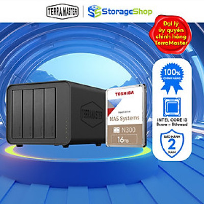 Combo bộ thiết bị lưu trữ NAS TerraMaster F4-424 Pro kèm 1 ổ cứng NAS N300 3.5inch 24/7 Hàng chính hãng